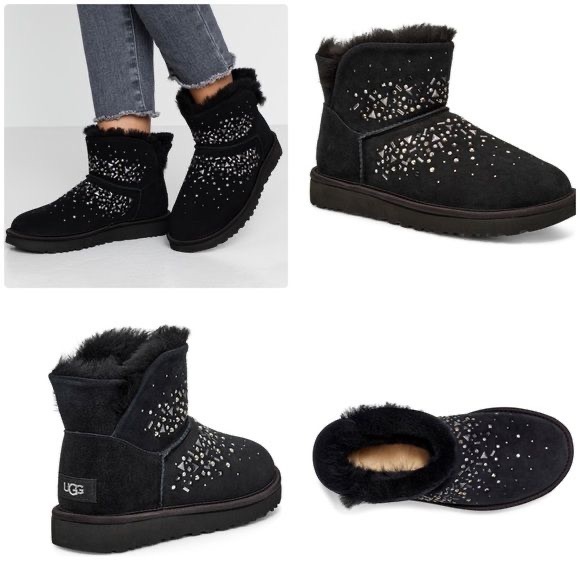ugg w classic galaxy bling mini Sz 7 - Picture 2 of 4